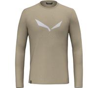 Salewa Solidlogo Dry Long Sleeve Tee Men, Brown, XL