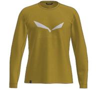Salewa Solidlogo Dry M L/S Tee, L, Olive Oil