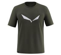 Salewa Solid Logo Dri-Rel T-Shirt kurzarm tannengrün - M