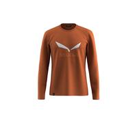 Salewa Langärmeliges T-shirt Für Männer Mann Solidlogo Dry M L/s Tee Braun Größe 3XL