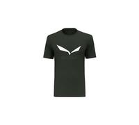 Salewa Unisex Solidlogo Dri-release® Mens T-Shirt, Dark Olive Melange, XL EU
