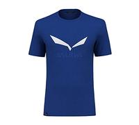 SALEWA Solidloo Dry M Solid Logo T-Shirt, Electric Melange, Herren, Größe 46 (S) EU