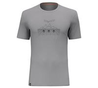 Salewa Sport-Tshirt Pure Space Sheep Merino (4-Wege-Stretch, geruchsneutralsierend) alloygrau Herren, Größe 46/S