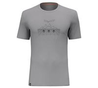 Salewa Sport-Tshirt Pure Space Sheep Merino (4-Wege-Stretch, geruchsneutralsierend) alloygrau Herren, Größe 52/XL