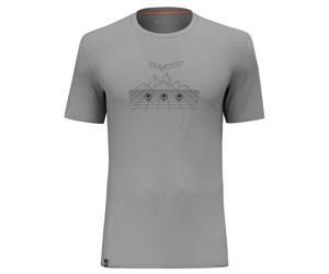 Salewa Sport-Tshirt Pure Space Sheep Merino (4-Wege-Stretch, geruchsneutralsierend) alloygrau Herren, Größe 48/M