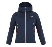 Salewa Agner Melange Pl K Fz Hoodie, Navy Blazer Melange/4570, 116