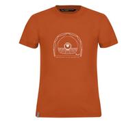 Salewa Unisex Graphic Dry K S/S Tee, Burnt Orange, 128 EU