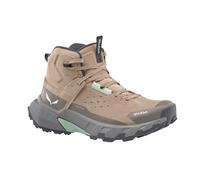 Salewa Wanderschuhe Pedroc 2 Leather MID PTX (Wildleder, Speed-Hiking, wasserdicht) hellbraun/grau Damen, Größe Euro (US) 41 (9,5)