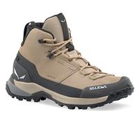 Salewa Wanderschuhe Puez Leather Mid Powertex (Trekking, Nubukleder, wasserdicht) sandbraun/onyx Damen, Größe Euro (US) 42 (10)