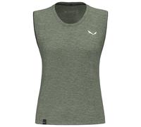 Salewa - Women's Eagle Minilogo Alpine Merino Tank Top - Merinoshirt, Gr. L 40, oliv (Shadow)