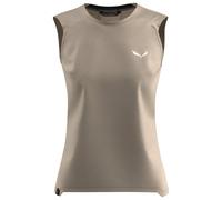 Salewa - Women's Puez Alpine Merino Hybrid Tank Top, Gr. XS 34, beige/grau (Quicksand)