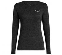 Salewa - Women's Puez Melange Dry L/S Tee - Funktionsshirt, Gr. 3XL 46, schwarz (BlackOutMelange)