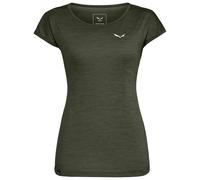 Salewa - Women's Puez Melange Dry S/S Tee - T-Shirt, Gr. 3XL 46, oliv (DarkOliveMelange)