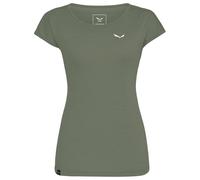 Salewa - Women's Puez Melange Dry S/S Tee - T-Shirt, Gr. M 38, oliv (FadedGreenMelange)