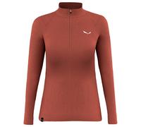 Salewa - Women's Zebru Medium Warm AMR Half Zip Tee - Merinounterwäsche, Gr. XS 34, rot (EtruscanRed)