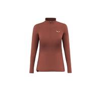 Salewa - Women's Zebru Medium Warm AMR Half Zip Tee - Merinounterwäsche, Gr. XL 42, rot (EtruscanRed)
