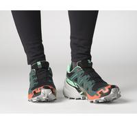 Salomon - Damen Trail Runningschuh Speedcross 6 W blackgreen Black/Electric Green/Cherry Tomato - Gr. - UK 6½