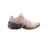 Salomon - Damen Traillaufschuhe - Speedcross 6 W - Speedcross 6 W Tapioca/Shadow Gray für Damen - Größe 38 2/3 - Rosa Rosa 38 2/3
