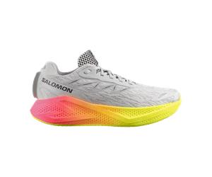 Salomon Herrenlaufschuhe Aero Glide 4 Gradient, Gray Violet / Safety Yellow / Black - hellgrau/orange / 44