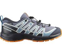Salomon Kids' XA Pro V8 Waterproof Grisaille/Dark Blue/Turmeric Grisaille / Dark Blue / Turmeric 32