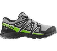 SALOMON Kinder Trekkinghalbschuhe SHOES SPEEDCROSS WP J Alloy/Black/Grgeck Black/Green Gecko - Gr. - 32