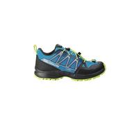 Wanderschuh SALOMON "OUTSCAPE WATERPROOF J", Kinder, Gr. 39, mykonos blau, schwarz, acid lime, Synthetik, Textil, Schuhe Wanderschuh, wasserdicht (67231602-39) mykonos blau, schwarz, acid lime