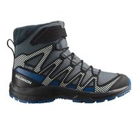 Outdoorschuh SALOMON "XA PRO V8 WINTER WP J", Gr. 38, schwarz (turbulence, schwarz, dunkelblau), Synthetik, Textil, Schuhe, wasserdicht (65467954-38) turbulence, schwarz, dunkelblau