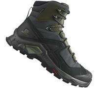 Salomon Wanderschuh Quest Element Gore-Tex – Herren, Leder/Textil, Schwarz/Oliv, Gr. 46