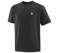 Salomon - Round Logo Graph - T-Shirt, Gr. S, schwarz (DeepBlack)