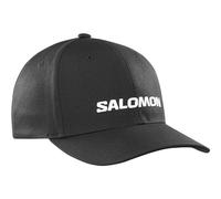 Salomon Salomon Logo Unisex Kappe Trail Running Wandern MTB Lauf, Lässiger Style, Leichtgewichtiger Komfort, Abgestimmte Passform, Schwarz, Einheitsgröße
