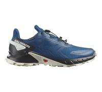 Laufschuh SALOMON "SUPERCROSS 4 GORE-TEX", Gr. 42,5, poseidon, schwarz, lunar rock, Textil, Synthetik, sportlich, Schuhe, wasserdicht (69569341-42,5) poseidon, schwarz, lunar rock