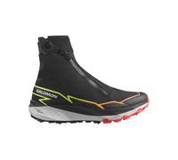 Salomon - Trailrunning-Schuhe - Winter Cross Spike Black/Fiery Coral/Safety Yellow aus Wolle - Größe 44 2/3 - schwarz schwarz 44 2/3