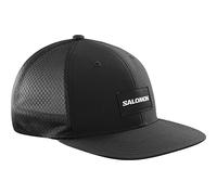 Salomon Trucker Cap Unisex, mutig aber vielseitiger Stil, recyceltes Material, Komfort und Atmungsaktivität, Schwarz, S/M