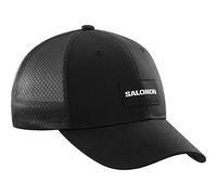 Salomon Trucker Unisex Gebogene Kappe Trail Running Wandern MTB Lauf, Auffälliger Style, Vielseitiger Einsatz, Atmungsaktiver Komfort, Schwarz, S/M