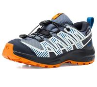 Salomon Unisex Junior's XA Pro V8 Mid wasserdichte Trailrunning-Schuhe für Kinder, Grisaille/Dunkelblau/Kurkuma, 11 Little Kid