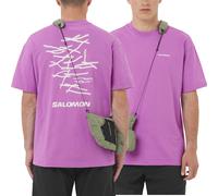 Salomon - Urbanes T-shirt aus leichter Stretch-Bio-Baumwolle - Herren - Wild Rays SS Tee M Iris Orchid - Wild Rays SS Tee M Iris Orchid Weiß M