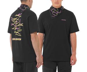 Salomon - Urbanes T-Shirt aus Stretch-Bio-Baumwolle - Herren - Wild Rays SS Tee M Deep Black - Wild Rays SS Tee M Deep Black für Herren schwarz XS