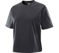 Salomon - Vielseitiges Wander-T-Shirt - Damen / Frau - Trackline SS Tee - Trackline SS Tee W Deep Black für Damen - Größe M - schwarz schwarz M