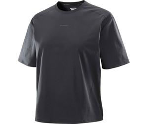 Salomon - Vielseitiges Wander-T-Shirt - Damen / Frau - Trackline SS Tee - Trackline SS Tee W Deep Black für Damen - Größe S - schwarz schwarz S