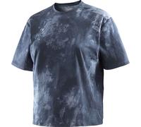 Salomon - Vielseitiges Wander-T-Shirt - Trackline Ss Tee W Blue Nights/Blue Granite für Damen - Größe L - Navy blau Navy blau L