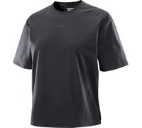 Salomon Women's Trackline Short Sleeve Tee Deep Black Deep Black/ S