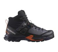 X Ultra Alpine Mid GTX Wanderschuhe Damen Nine Iron / Black / Red Orange-EU 42 2/3 - UK 8,5 Schwarz|Grau