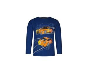 SALT AND PEPPER Boys L/S Speed Cars Print space blue
