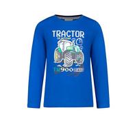 SALT AND PEPPER BY KIDS PARK Jungen Langarmshirt mit leuchtendem Traktor Print T-Shirt, Signal Blue, 116-122