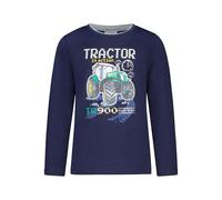 SALT AND PEPPER BY KIDS PARK Jungen Langarmshirt mit leuchtendem Traktor Print T-Shirt, True Navy, 116 cm-122 cm