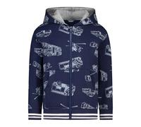 SALT AND PEPPER BY KIDS PARK Jungen Sweatjacke mit Fahrzeuge All Over Print T-Shirt, True Navy, 104/110 cm