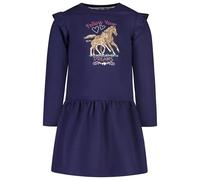 SALT AND PEPPER BY KIDS PARK Mädchen Girls Sweat Dress Horses Kinderkleid, True Navy, 140 cm