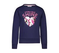 SALT AND PEPPER BY KIDS PARK Mädchen Sweatshirt mit Buntem Wendepailletten Herz T-Shirt, True Navy, 140/146 cm