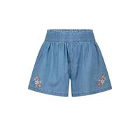 SALT AND PEPPER BY KIDS PARK Mädchen Weite Shorts mit Blumen Stickerei Jeans, Light Blue, 110