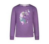 SALT AND PEPPER BY KIDS PARK Mädchen Sweatshirt mit Wendepailletten Einhorn T-Shirt, Very Grape, 140/146 cm